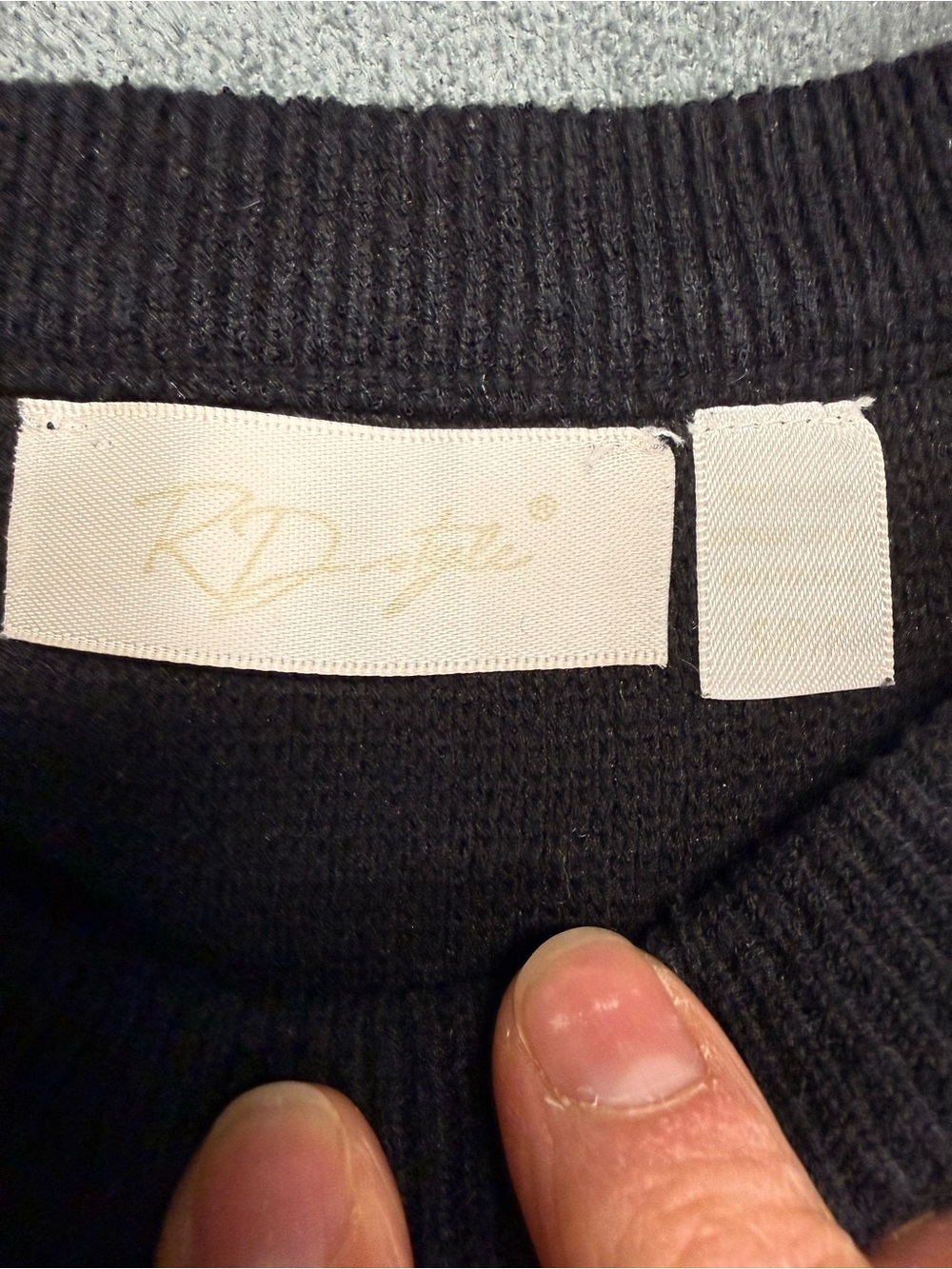 Relaxed Ribbed Crewneck Sweater in Charcoal - Picture 4 of 6